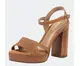 Bruine sandalen met hak