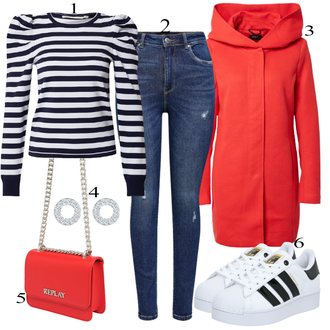 Poletje outfit mit Temno modra/Modra Kavbojke z Razporkom/Usnjena Jakna/Usnjene Čevlje/Zimska jakna/Kavbojke na Poteg/Push up Kavbojke/Kavbojke Visokega Pasu/Kavbojke z Luknjo/Usnjene jakne/Ženske 7/8 Kavbojke/Gležnarji Only "Oblačila za pomlad"