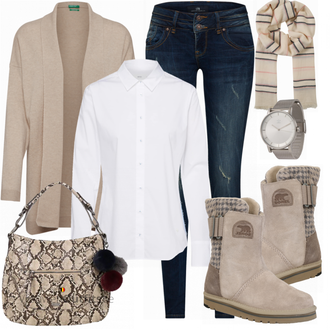 Outfit met wit Brax "Tamaris Tashen"