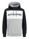 JACK & JONES Sweatshirt nachtblau / graumeliert / weiß