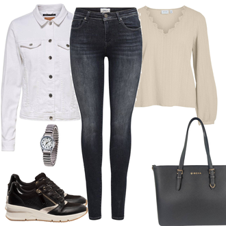 Outfit met wit Comfortabele Broek/Sneaker/Comfortabele Schoen Tamaris "Zomerkleding"