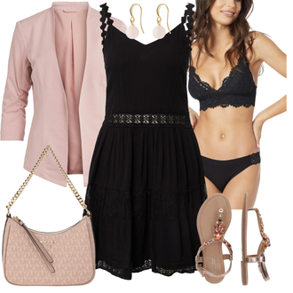 Outfit mit Schwarz/Dunkelgrün/Rosa Brazilian-slip/Slip/Ouvert Slip/Unterteil/Panty/Transparenter Slip etam "Einzigartiges Freizeit Outfit"
