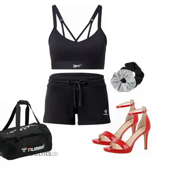 Outfit mit Blau/Dunkelblau/Hellblau High Support Reebok "Pole Dance"