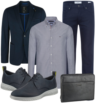 Business Outfits mit Schwarz Anzug S.Oliver "Büro Outfit"