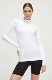 Majica z dolgimi rokavi za vadbo ColdGear Authentics bela barva