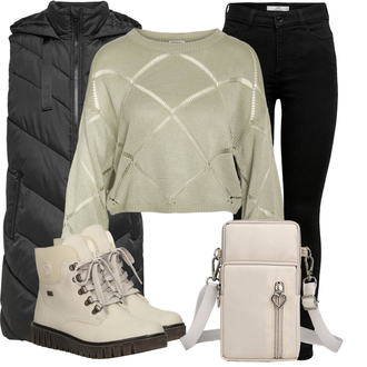 Outfit met Leren Jas/Winter sneaker/Waterdichte Schoen/Waterdichte Laars/Gewatteerde Laars/Leren herenschoenen/Trekkingschoen/Winter laars/Rubberen Enkellaars/Winter Laars/Enkellaarsje met Veters Rieker "Herfstige Vrijetijds Outfit"