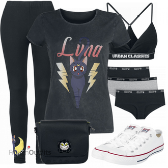 Outfit mit Blau Sailor Moon, Blau T Shirt Sailor Moon "Outfit für den Fun"