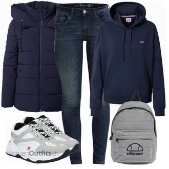 Outfit mit Rucksack Ellesse "Trendiger Alltagslook"
