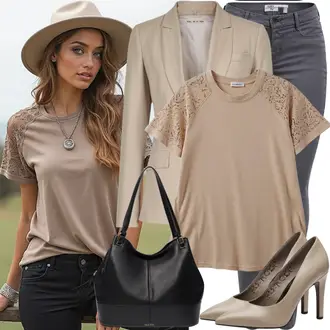 Zomer Outfits Zachte met bruin/Khaki/beige Vintage Pomp/Comfortabele pump/Pump met hoge voorkant/Pump Lage Hak/Zakelijke Schoen/Hakken Pumps Tamaris "Lentekleding"