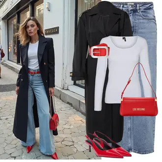 Kombinacije za festival sa Crna Parka velike veličine Only "Moderan zimski outfit"