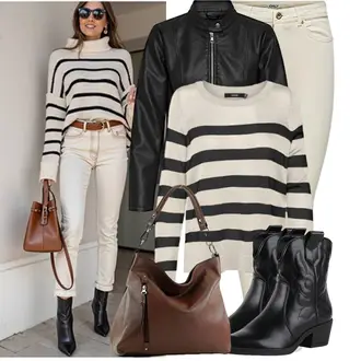Boho Outfit mit Braun/Dunkelbraun/Beige Schulranzen/Schultertasche modamoda de "Stilvoller Look für die Freizeit"Look: Schön, Emo, Indoor, Elegant, Boho, Schick, Italienische, Western, Edel, Bohemian, Oversize, Ausgefallene, Casual