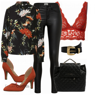 Outfit mit Rot High Heel Tamaris "Frühlingsoutfit für Damen"