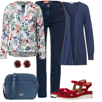 Outfit mit Plateauschuh/Sandalen Mit Absatz/Plateau Sandale/Plateau Halbschuh Tamaris "Praktischer Look"