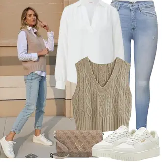 Business Outfits Sportlich mit Khaki/Beige/Braun/Weiß Strickpullover/Vintage Pullover/Strickmuster Pullover/Wollpullover/Zopfmuster Pullover/Crop Pullover Tongmingyun, Khaki/Beige/Grau/Hellgrau/Weiß Sommer Sneaker/Vintage Sneaker/Skateschuh/Sneaker Low/Plateau-Sneaker Puma "Perfektes Büro Outfit"Look: Casual, Retro, Sportlich, Western, Goa, Büro, Stil, 20er Jahre, Vintage, Oversize, Ethno, Boho, Classic, Country Styl, Trachten, Overdressed, Elegant, Streetwear, Esthetische