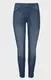 Blaue Skinny Jeans mit hoher Taille