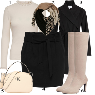 tenues avec Beige/Marron Bandana/Foulard/Écharpe/Châle About You "Tenue d'hiver"