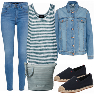 Outfit mit Blau Sneaker Tommy Hilfiger "Noisy May"