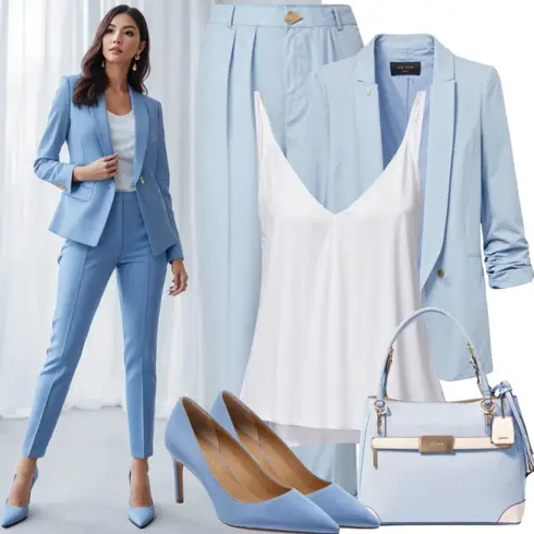 HellBlau/Blau Anzug Eleganter Blazer/LongBlazer/Mantel/Oversize Blazer/KurzBlazer/Lederjacke für Männer/Bluse Große Größe/Tunika/BlusenBlazer/Boyfriend Blazer/Lässiger Blazer/Lederjacke Pieces kombinieren