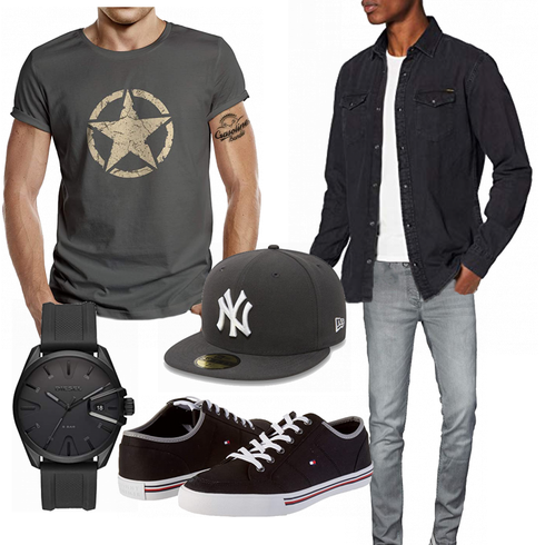 Blau Hemd Jack & Jones kombinieren