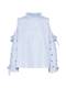 Boohoo Bluse mit Schulter Cut Outs blau