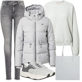 Outfit mit Grau Sneaker SCOTCH & SODA "Winter Outfit"