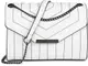 styleBREAKER Damen Umhängetasche mit Ziernähten und Kette, Schultertasche, Handtasche, Tasche 02012308, Farbe:Weiß