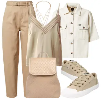 Outfit mit Weiß/Grau Jeansjacke Lee "Vestito casual"
