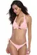 SHEKINI Damen Bikini Sets Verstellbar Ties-up Bikinioberteil Neckholder Zweiteiliger Badeanzug Triangel Bikinihose Badebekleidung (Small, Rosa)
