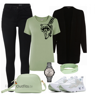 Outfit mit Grau Uhr Armani Exchange "Outfits für jeden Tag"