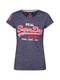 Superdry Shirt ''''VINTAGE LOGO GLITTER CRACK ENTRY TEE'''' blue denim / pink / rot / weiß