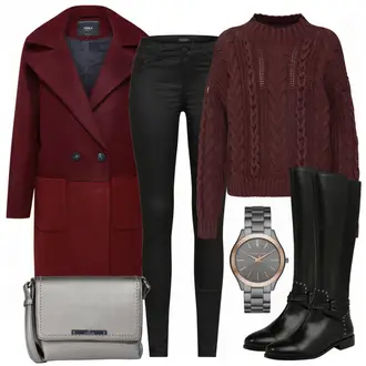 Outfit mit Schwarz Kleid/Tasche/Gürtel/Jeans SOAKED IN LUXURY "Pleasant"