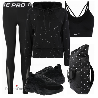 Sport Outfits mit Blau Nike, Schwarz Nike, Blau Nike "Nike"