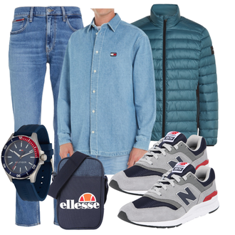Stil Outfits Esthetische mit Grau/Hellgrau/Dunkelblau Sneaker Low/Sommer Sneaker/Vintage Sneaker/Schmaler Sneaker New Balance "Freizeit Outfit"Look: Empire, Sportlich, Retro, Classic, Esthetische, Steampunk, Outdoor, Skater, Schön