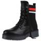SCARPE VITA Damen Stiefeletten Leicht Gefütterte Stiefel Strick Schuhe Glitzer Plateau Boots Schnürboots 185818 Schwarz Strick 38