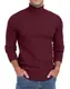 Sailwind Pullover Für Herren Rollkragen Pullover Strickpullover Freizeit Slim Fit Winterpullover Langarmshirt Feinstrick Sweater (Weinrot, M)