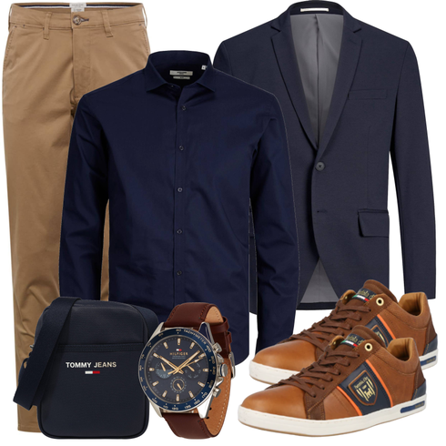 DunkelBlau/Blau Business Hemd/BusinessHemd/Hemdbluse Jack & Jones kombinieren