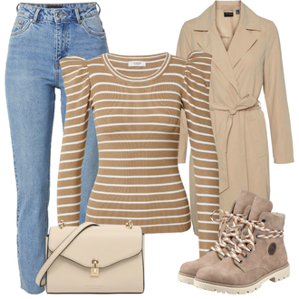 Outfit mit Grün Stiefel Rieker "Outfit für den Herbst"