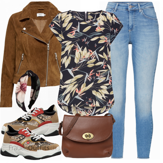 Outfit mit Schmuck Cartoon "Frühlings Outfit für Damen"