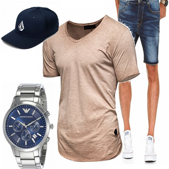 Outfit mit Blau Volcom "Naminami"