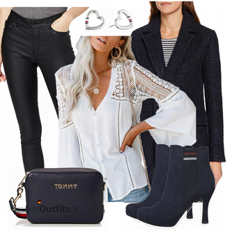Gefütterte Outfit mit Dunkelblau High Heels Stiefel/PlateauStiefelette/SommerStiefelette/Gefütterte Stiefelette/Klassische Stiefelette Tamaris "Tamaris Stiefeletten"