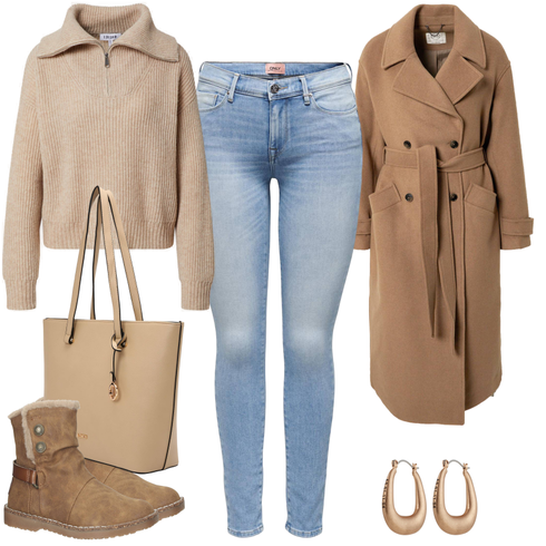 Winter Stiefel Schneestiefel Blowfish Malibu kombinieren mit Beige Schmuck AllSaints