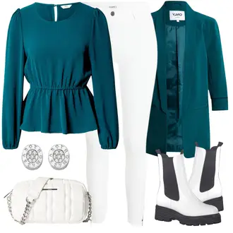 Outfit s Dlouhé Šaty/Dlouhá tylová sukně/Dlouhý Zimní Kabát Only "Perfekt na podzim"