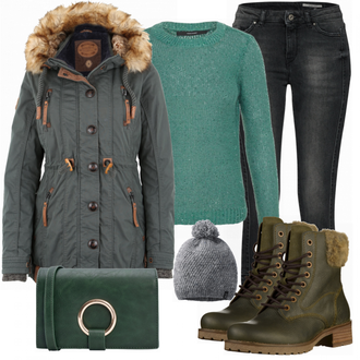 Outfit mit Schwarz Stiefel Bullboxer "ingruen"