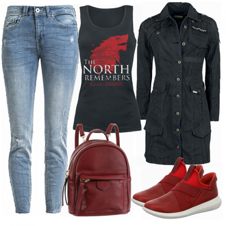 Outfit mit Blau Top Game of Thrones "EMP GOT"