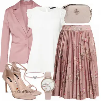 Stoff Outfit mit Rosa/Lila Mantel/Blazerjacke/Lässiger Blazer/Lederjacke/Baumwoll ­Blazer/Eleganter Blazer/Strick­blazer/Kurzblazer/Lederjacke für Männer/Lederjacke Cream "Modisches Frühlingsoutfit"