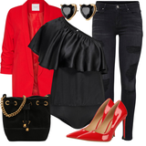 Patchwork Jeans Outfits image