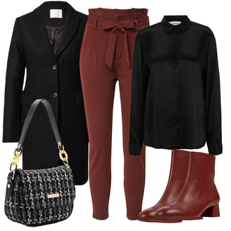 Outfit mit Rot Stiefel Camper "Elegantes Winter Outfit"