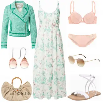 Outfit mit Schultertasche HALLHUBER "Eleganter Sommerlook"