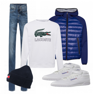 Outfit mit Weiß Lacoste "Lacoste"