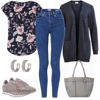 Outfit mit Grau Schuh Sneaker WODEN "Praktischer Alltagslook"